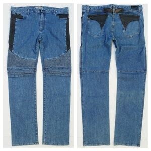 NEW ROBIN'S JEAN Slim Straight Biker Jeans SZ 42